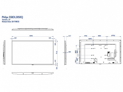 Дисплей Q-Line BDL5535QL/00, 55", Прямая светодиодная подсветка, Full-HD
