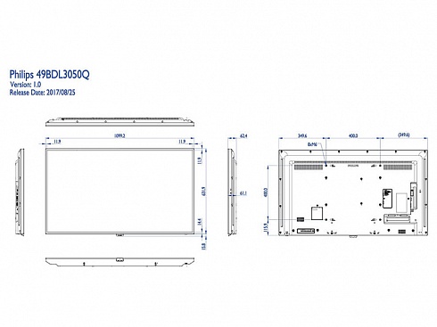 Дисплей Q-Line 49BDL3050Q/00, 49", 4K UHD (3840 x 2160), Ultra HD